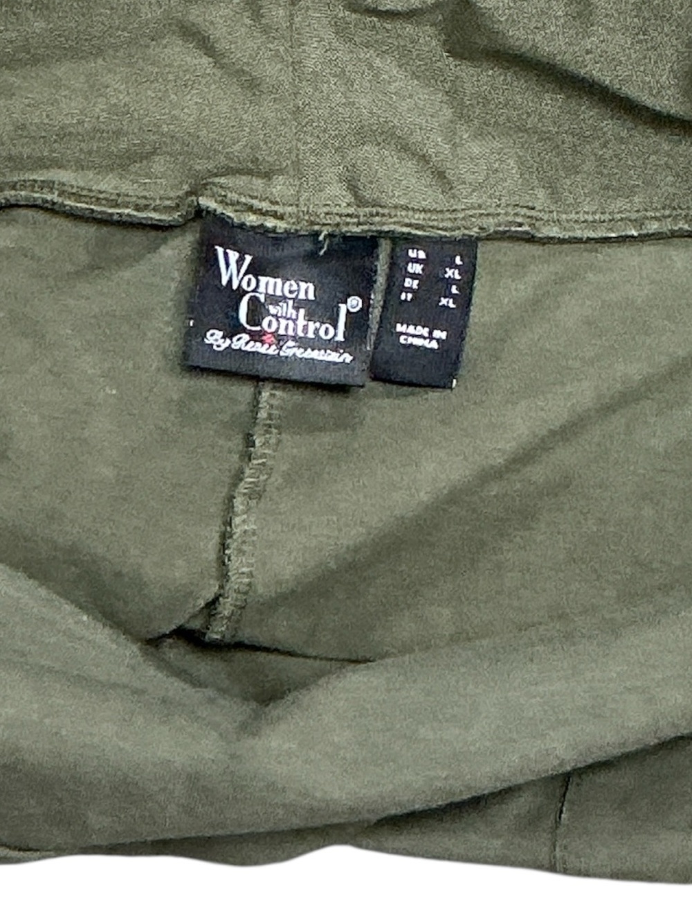 Women with Control - NEW - Olive Green Wide Leg Cargo Pants - Picture 2 of 4